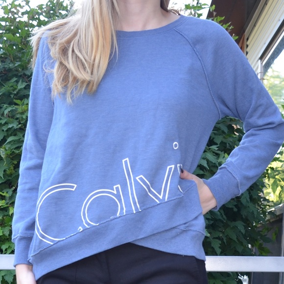 Blue Calvin Klein Performance Sweatshirt - Picture 1 of 4